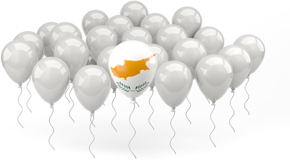 Cyprus Flag Balloon Cluster