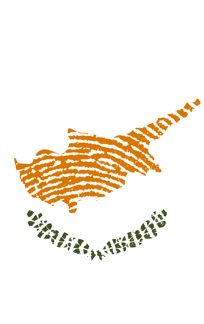 Cyprus Flag Fingerprint Illustration