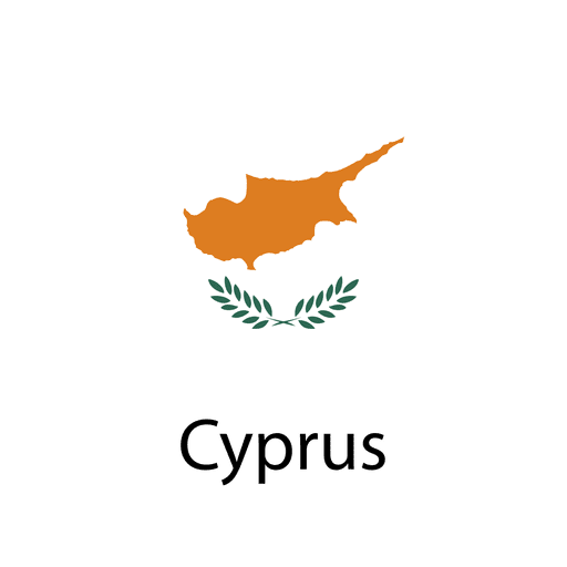 Cyprus Mapand Flag Graphic