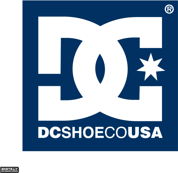 D C Shoes Logo Blue Background