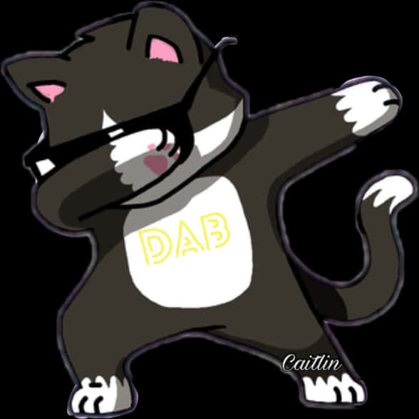 Dabbing Cat Cartoon