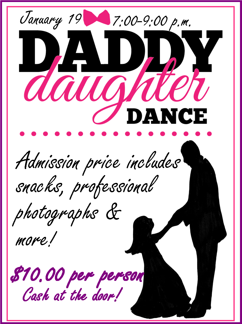 Daddy Daughter Dance Event Poster