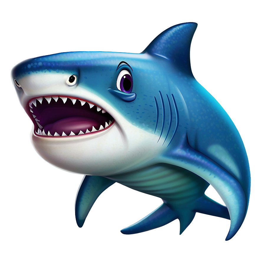 Daddy Shark Cute Cartoon Png Xuk