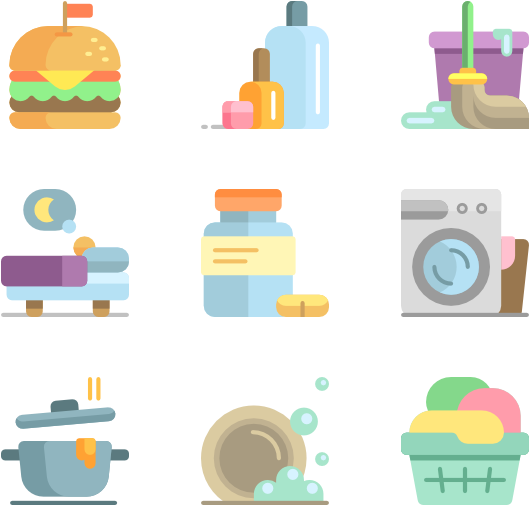 Daily Routine Icons Set