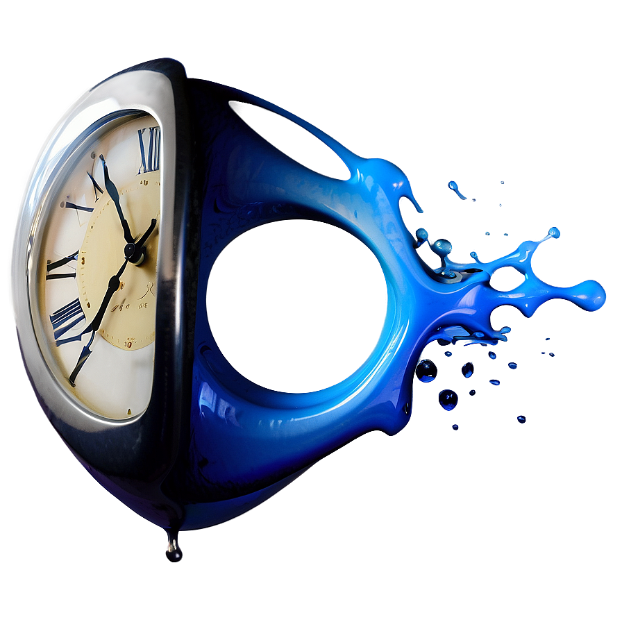 Dali Inspired Melting Clock Png 06282024