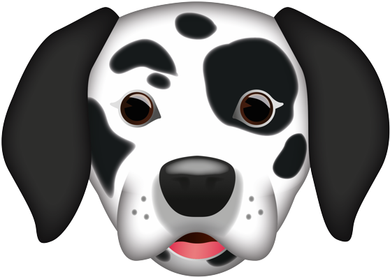 Dalmatian Dog Emoji Graphic