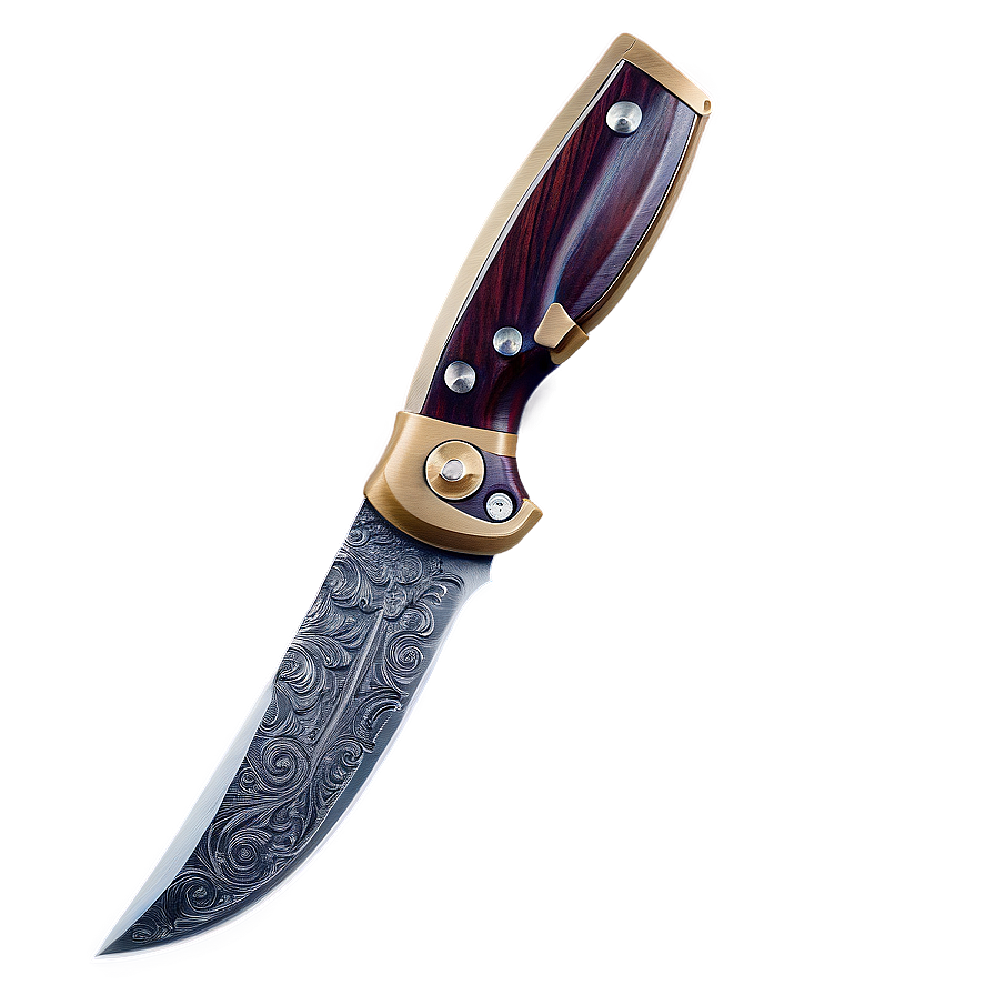 Damascus Knife Png 05042024