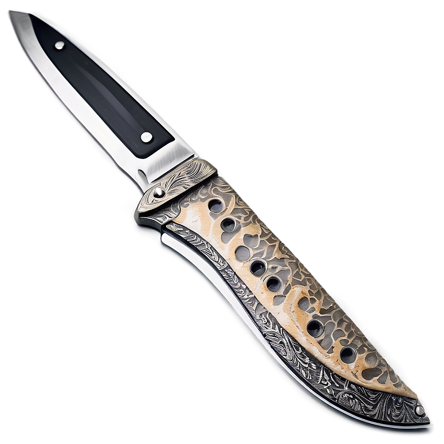 Damascus Steel Pocket Knife Png 92