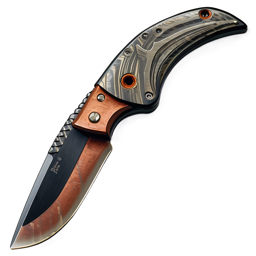 Damascus Steel Pocket Knife Png Tvf62