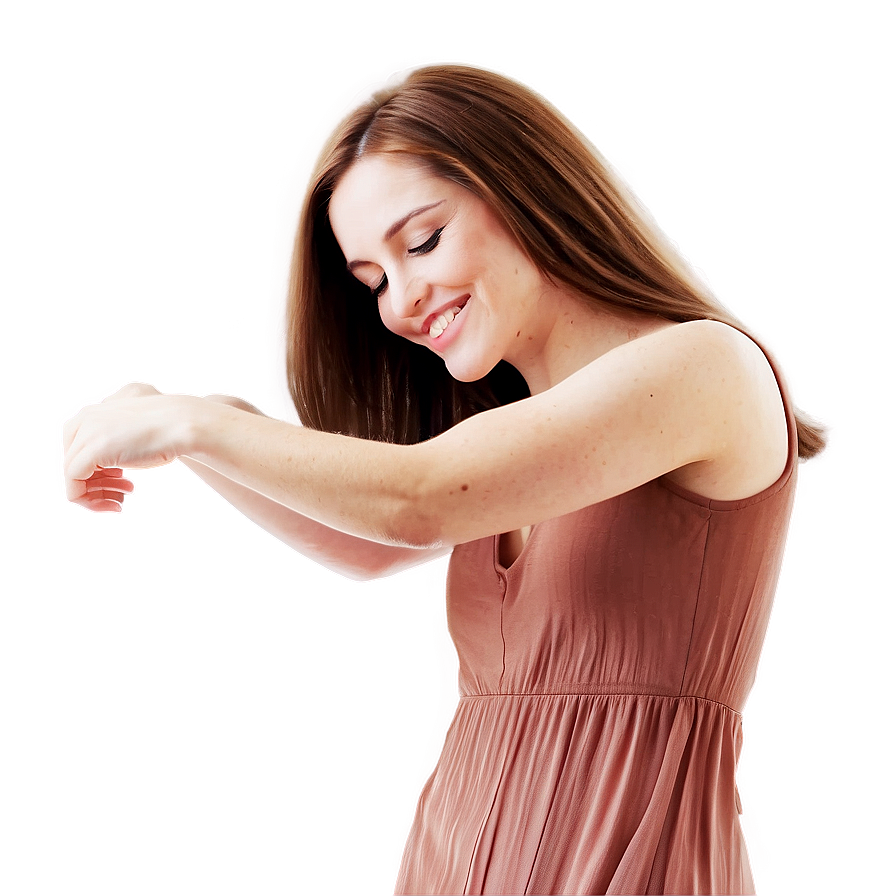 Dancing Lady With Brown Hair Png 44