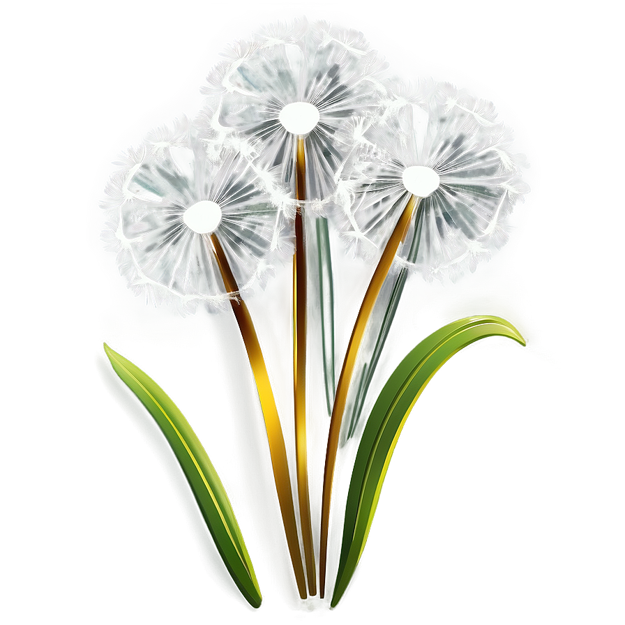 Dandelion Bouquet Art Png 14