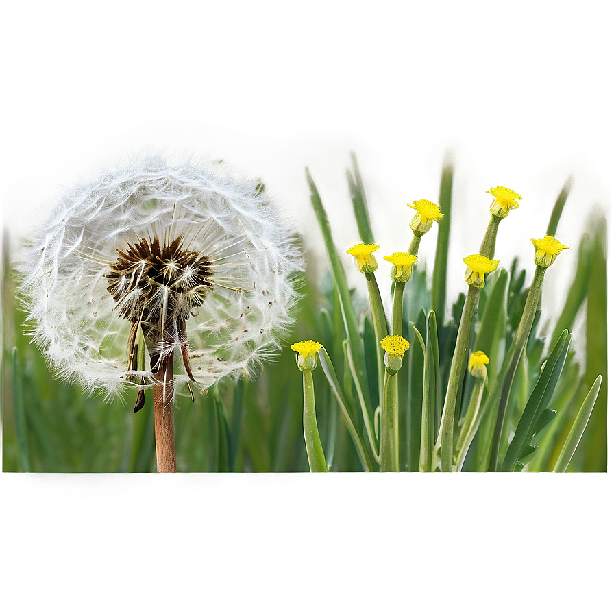 Dandelion In Meadow Png Ouu68