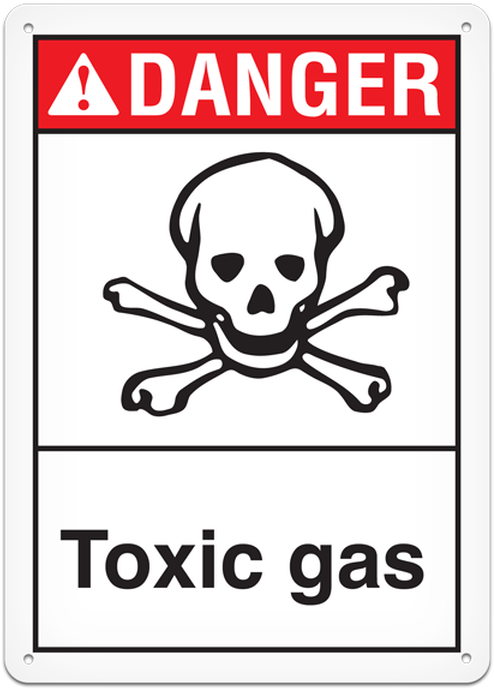Danger Toxic Gas Warning Sign