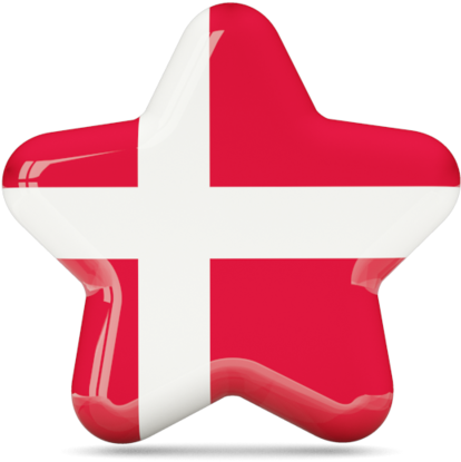 Danish Flag Star Shape