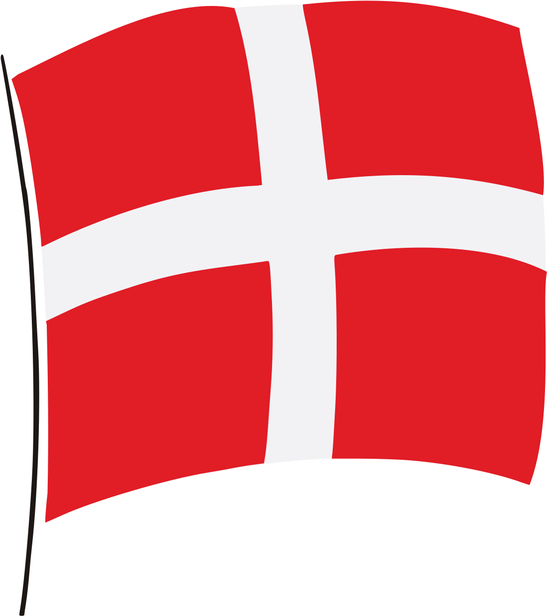 Danish Flag Waving