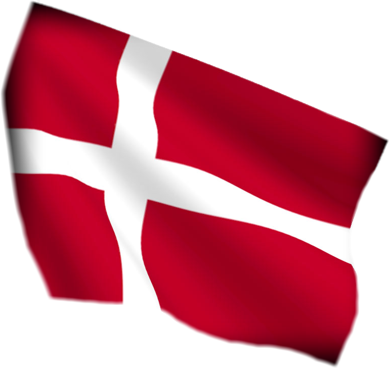 Danish National Flag Waving