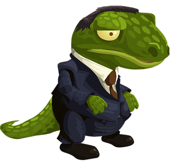 Dapper Alligator Cartoon Character