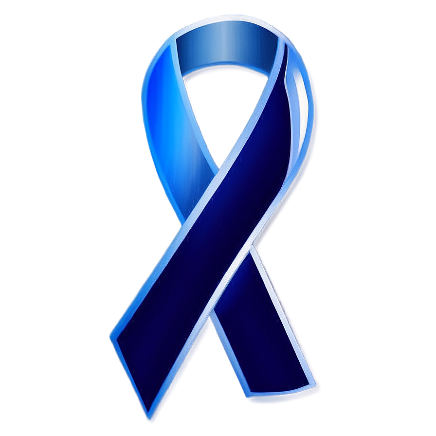 Dark Blue Colon Cancer Ribbon Png Elu12