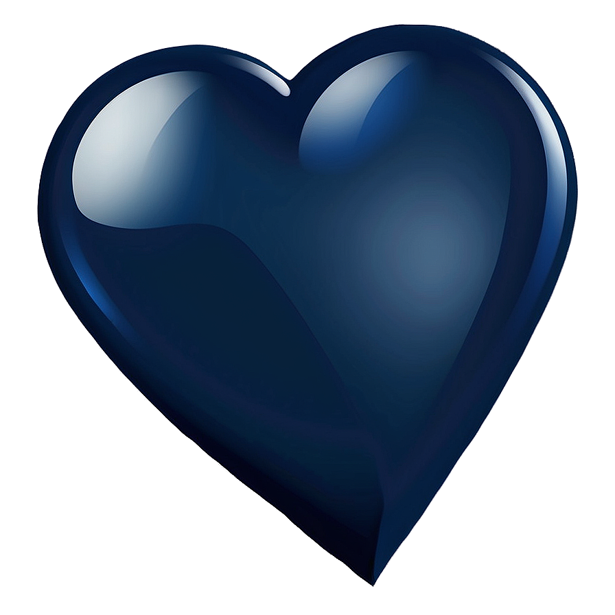 Dark Blue Heart Emoji Png 78