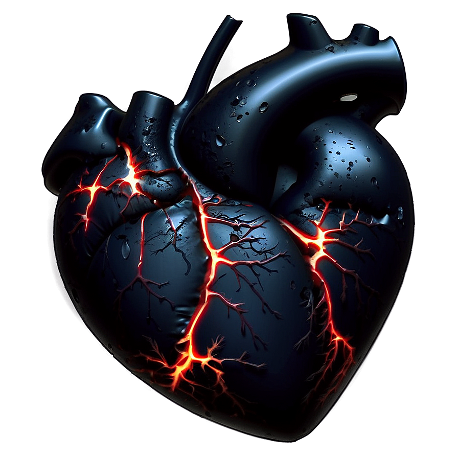 Dark Broken Heart Design Png Lrn