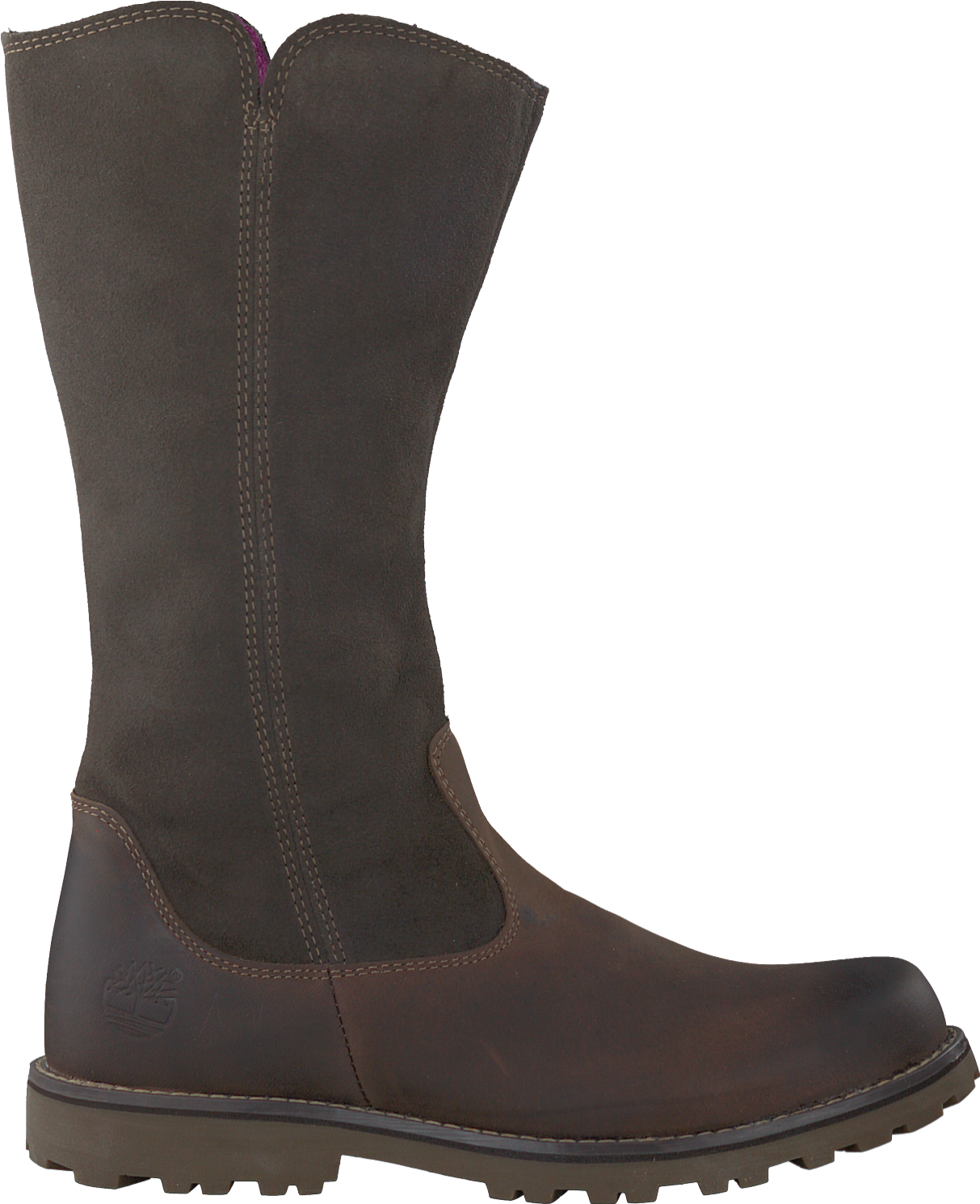 Dark Brown Leather Knee High Boot