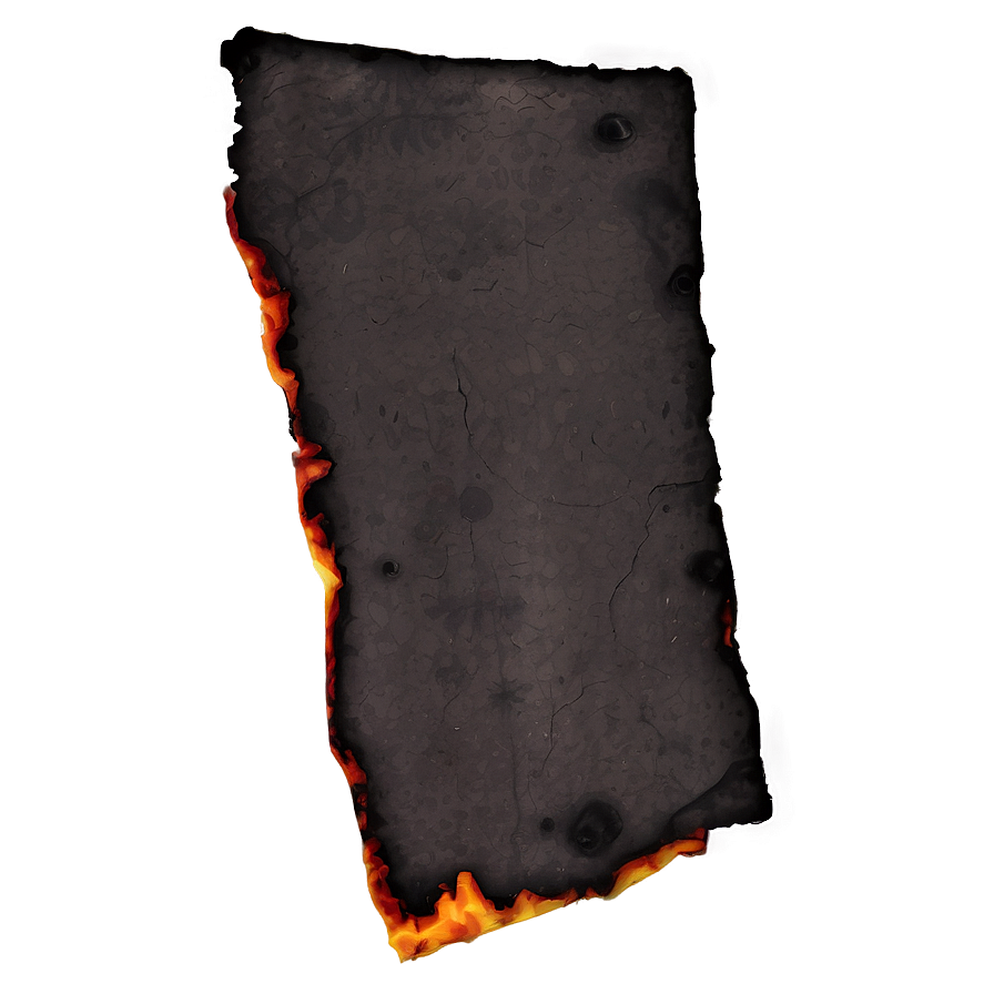 Dark Burned Paper Png 79