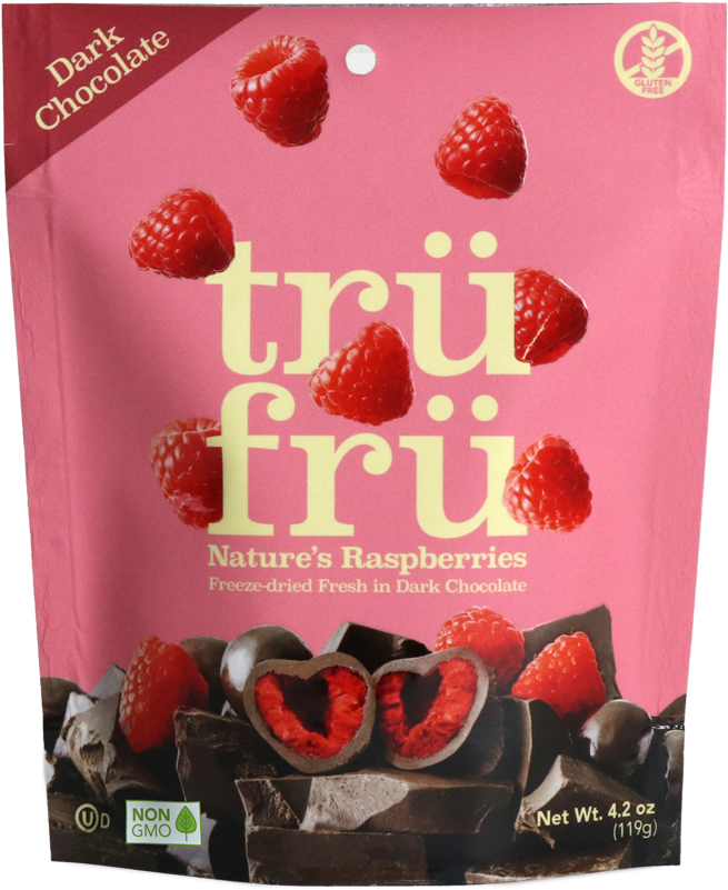 Dark Chocolate Covered Freeze Dried Raspberries Package