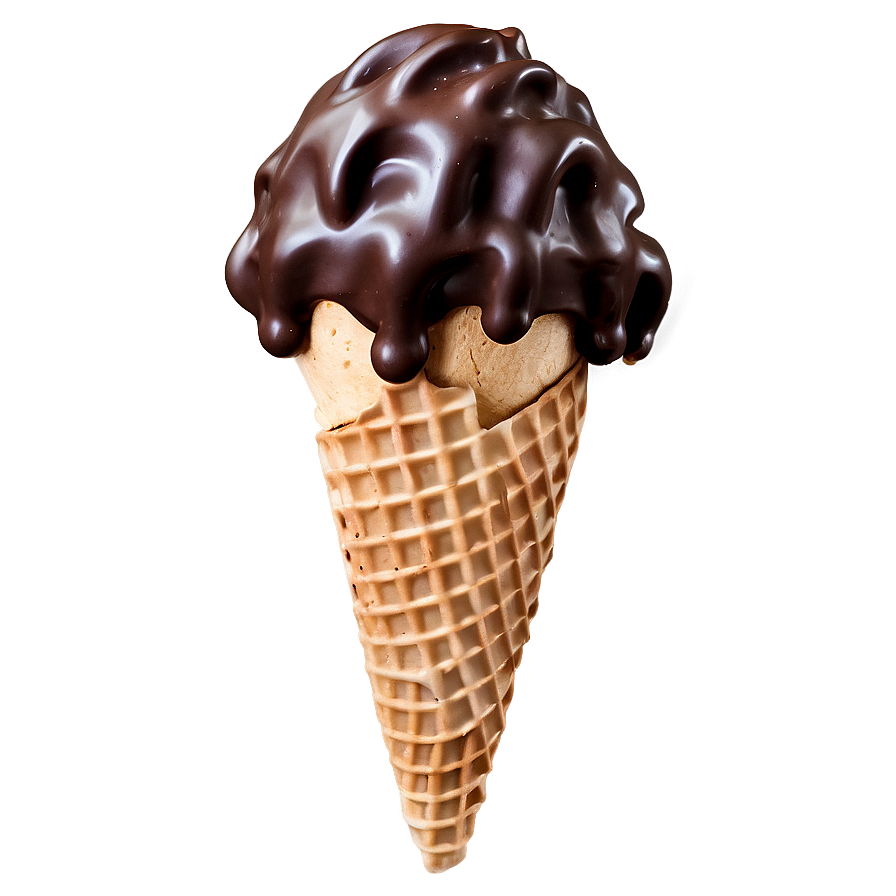 Dark Chocolate Waffle Cone Png Btk