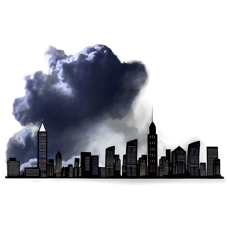 Dark Cloudy Skyline Png 13