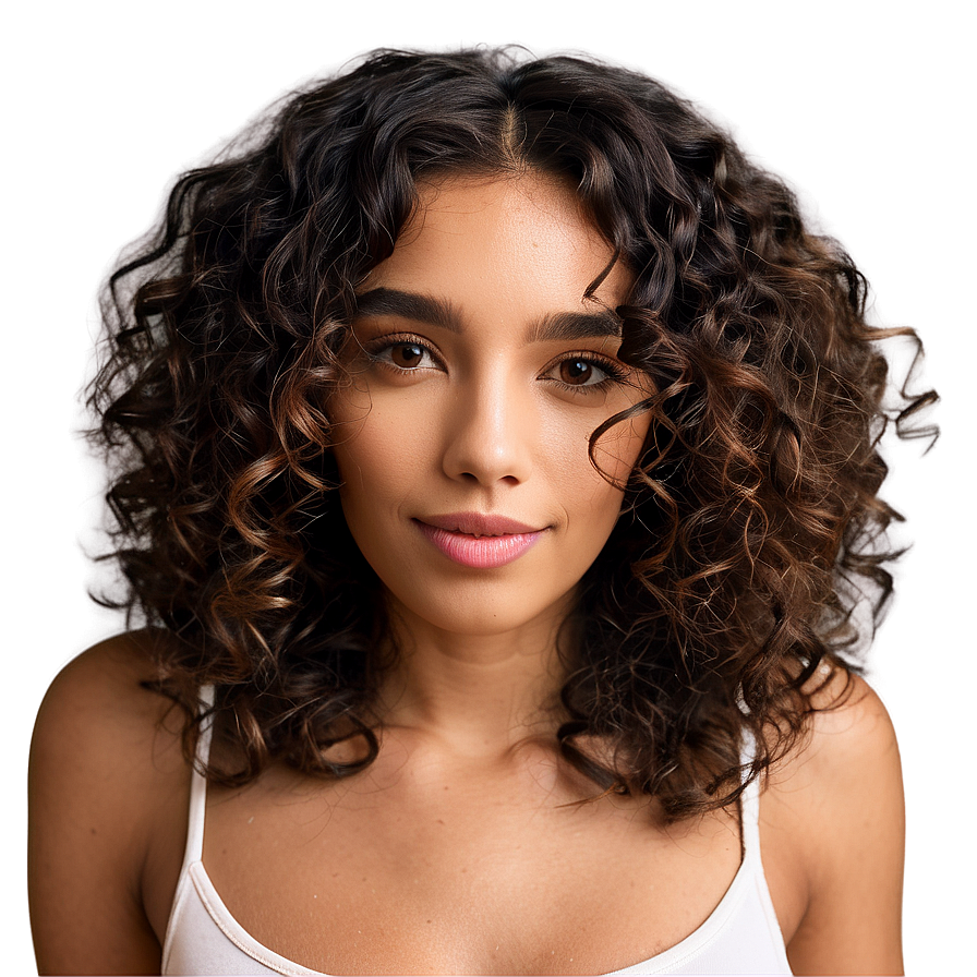 Dark Curly Hair Shine Png 05242024