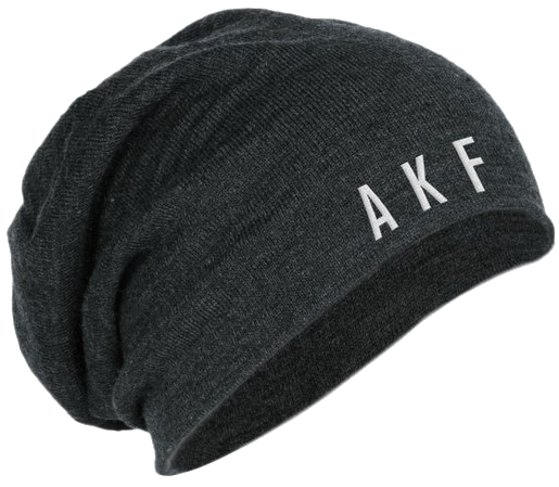 Dark Gray Beanie A K F Embroidery