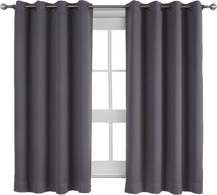 Dark Grey Window Curtains