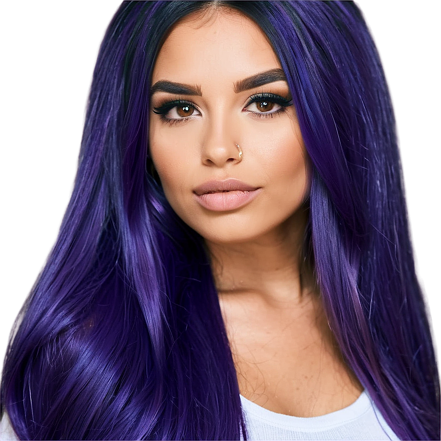 Dark Purple Hair Shade Inspiration Png 82