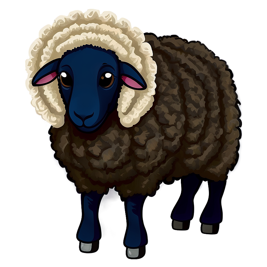 Dark Sheep Cartoon Png 94