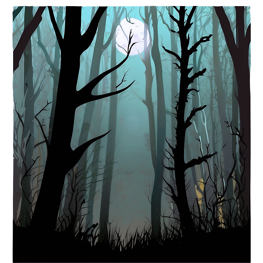 Dark Spooky Forest Clipart Png Dce