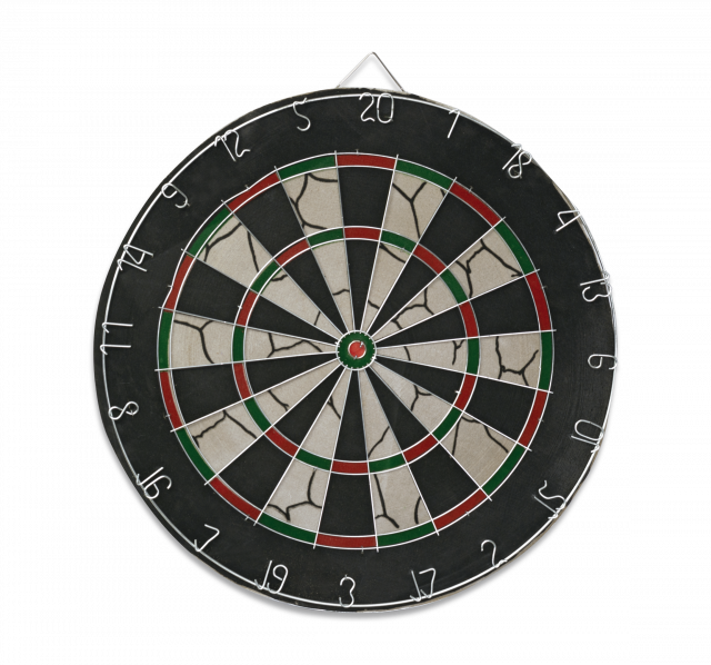 Dartboardon Blue Background