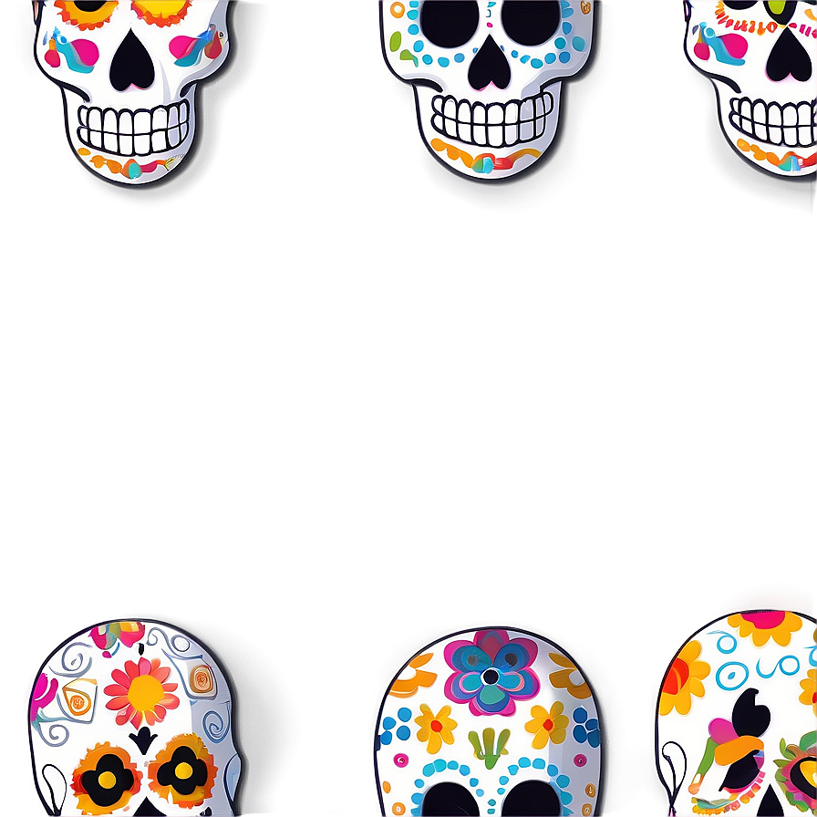 Day Of The Dead Skulls Mexico Png 47