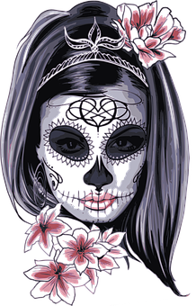 Dayofthe Dead Sugar Skull Art