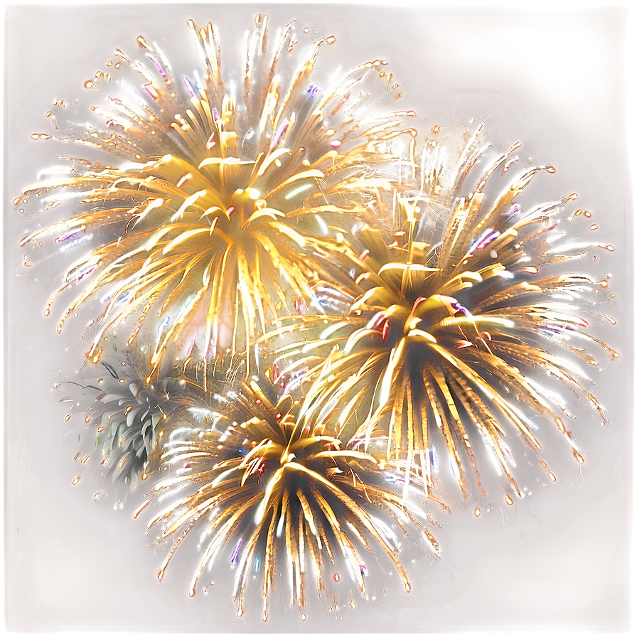 Dazzling Gold Fireworks Display Png 06292024