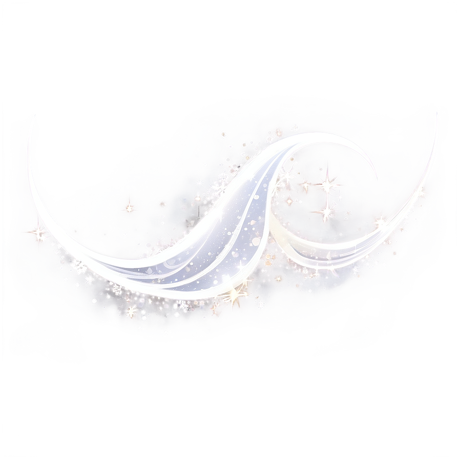 Dazzling White Glitter Waves Png Hfy80