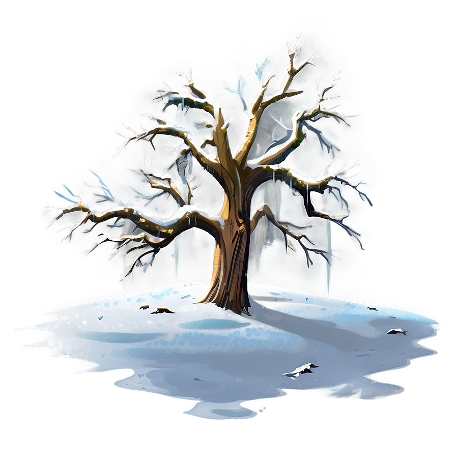 Dead Tree In Snow Png 67