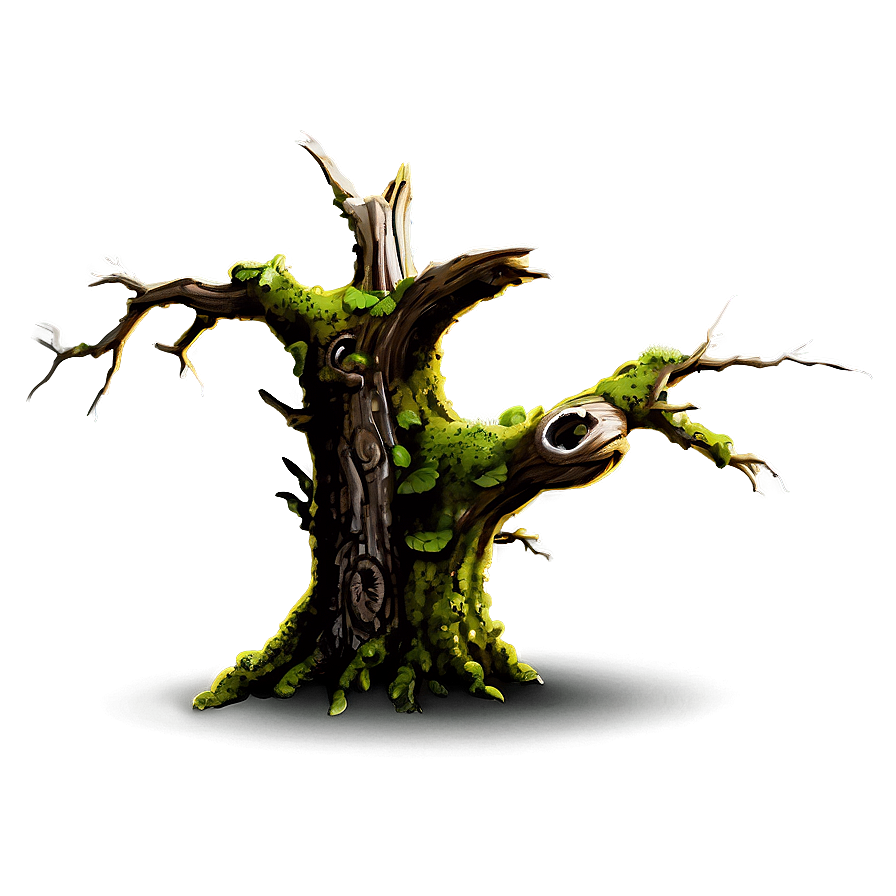 Dead Tree With Moss Png Vyu