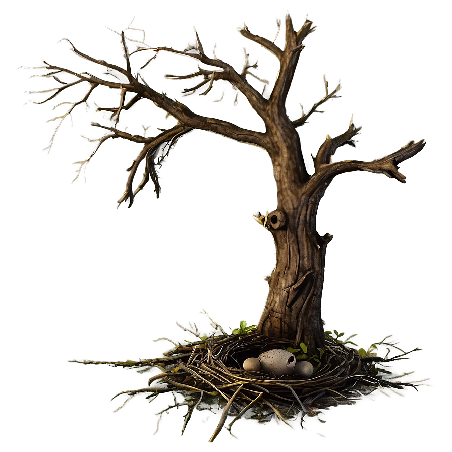 Dead Tree With Nest Png Umt