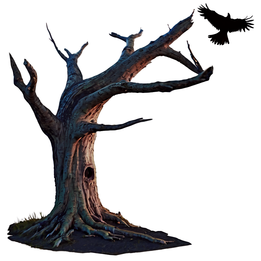 Dead Tree With Raven Png Knv25