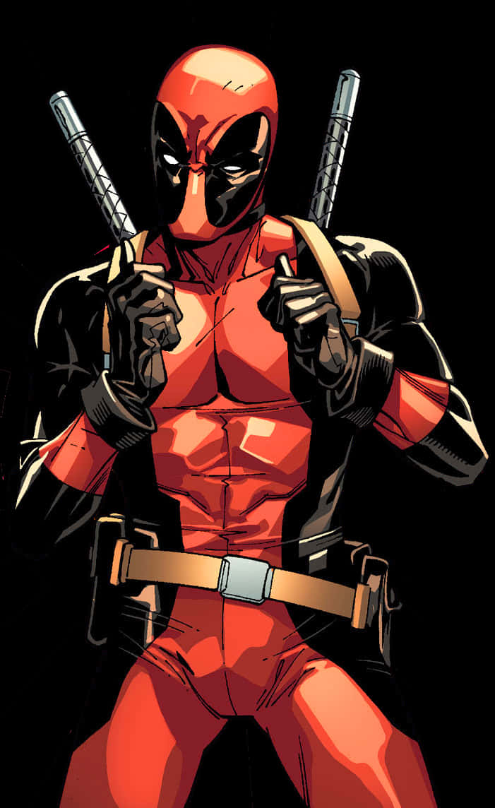 Deadpool Comic Pose