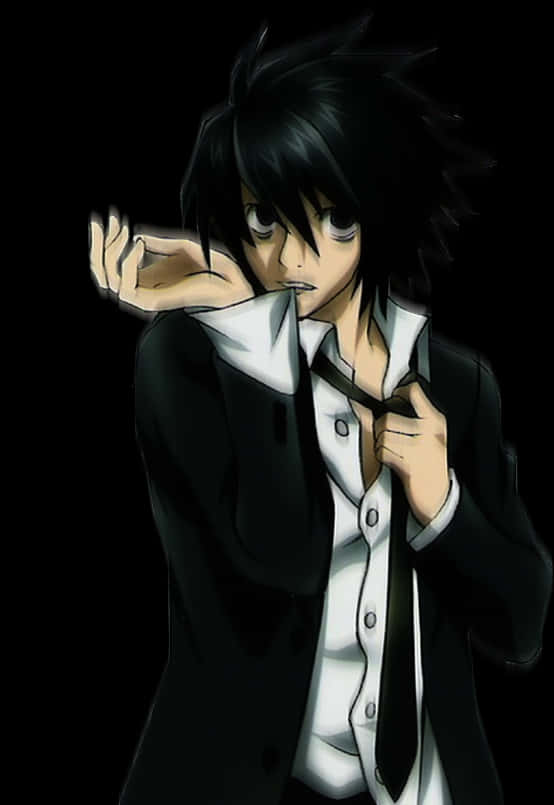 Death Note L Character Pose