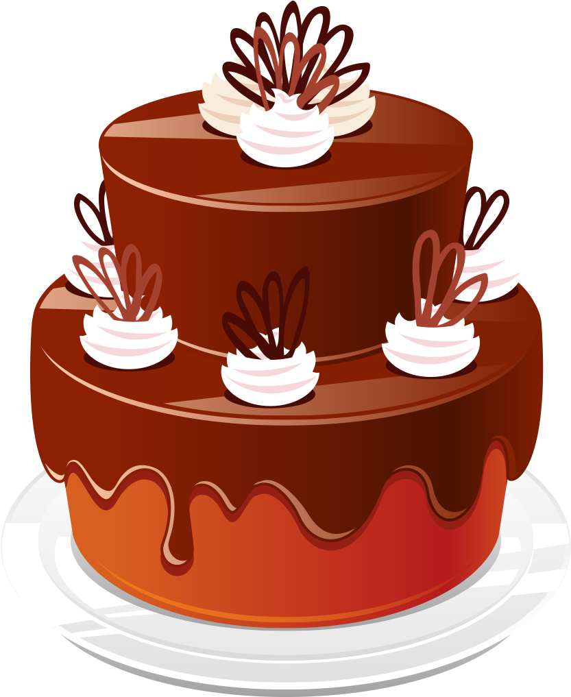 Decadent Chocolate Cake Illustration