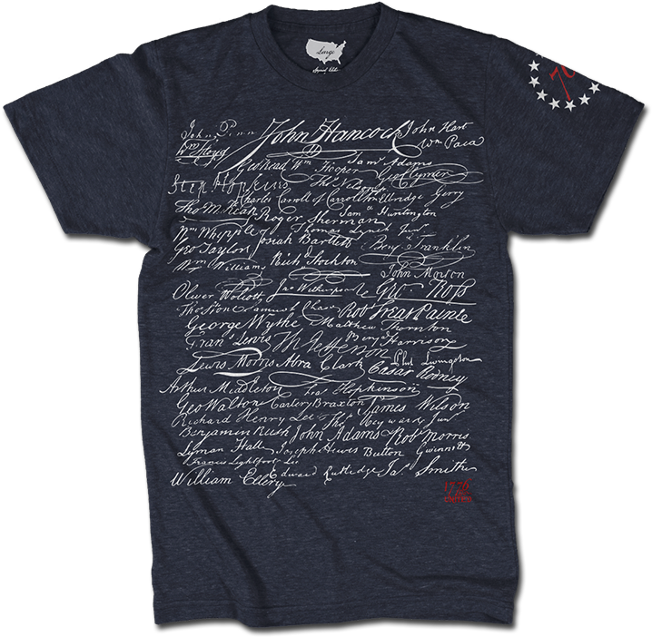 Declaration Signatures T Shirt1776