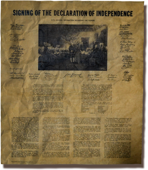 Declarationof Independence Signing Replica