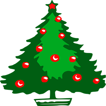 Decorated Christmas Tree Clipart